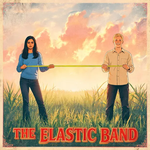 The Elastic Band in the 90s film poster style — sample illustration